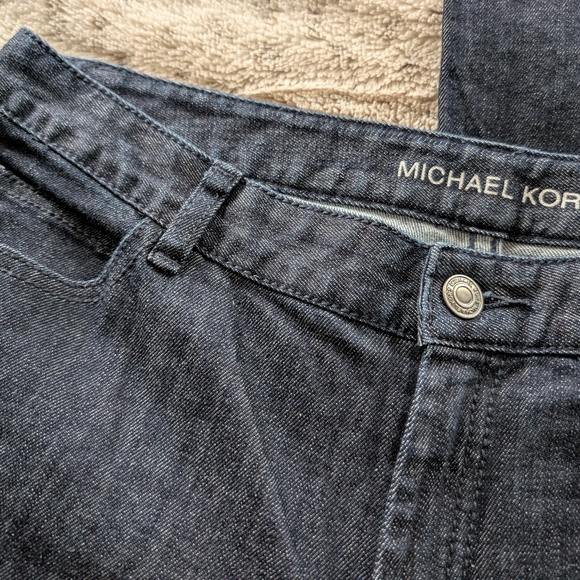 Michael Kors Dark Blue Wide Leg Jeans Sz 8 - Picture 2 of 7